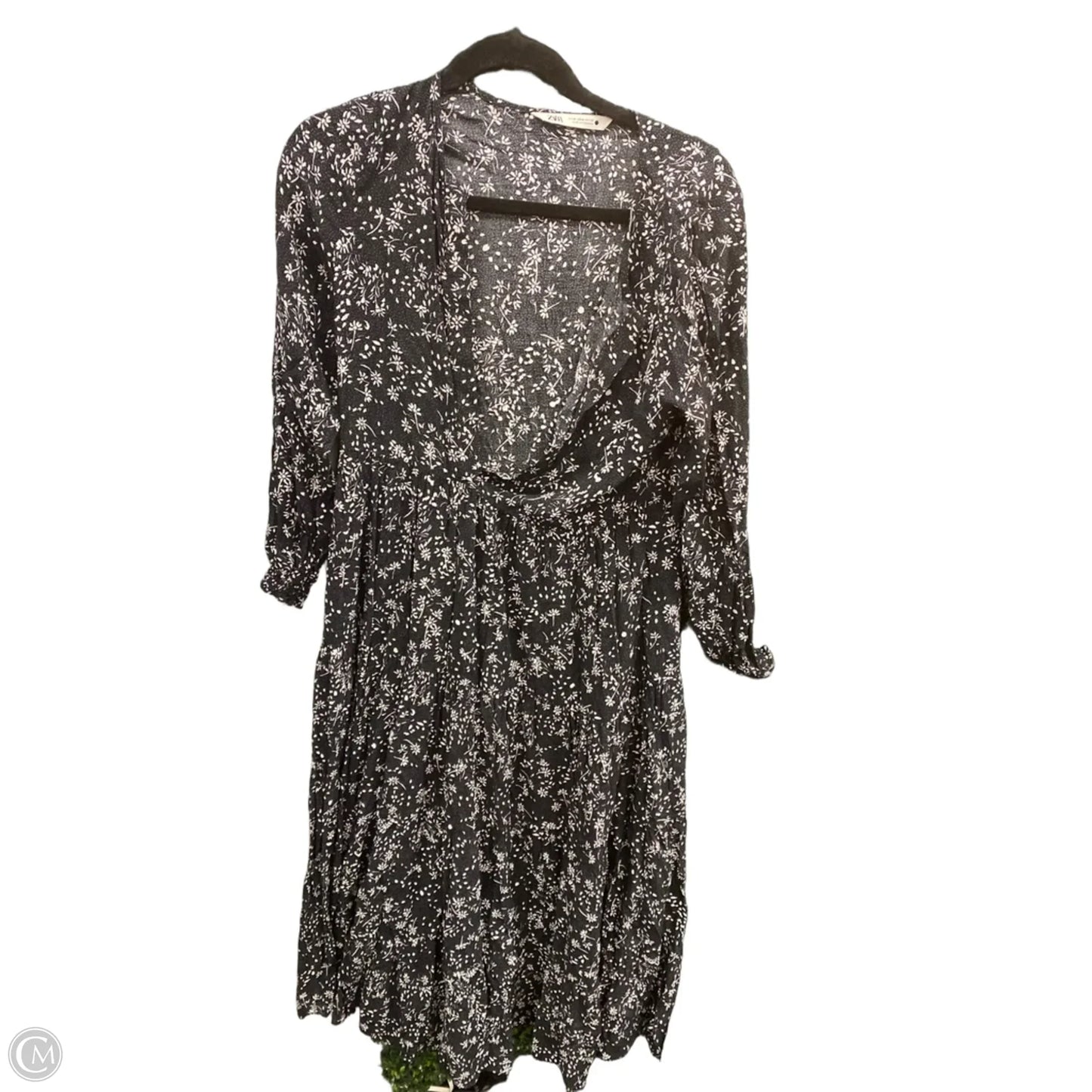Dress Casual Maxi By Zara In Black & White, Size: M