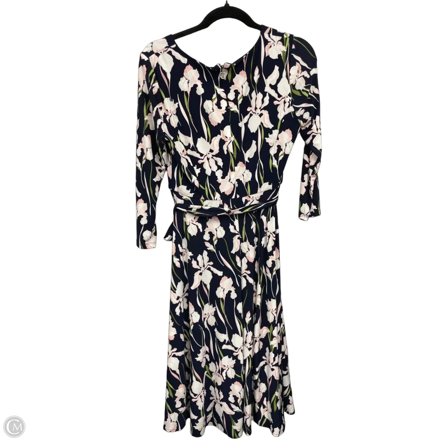 Dress Casual Midi By Tommy Hilfiger In Blue & Pink, Size: 8