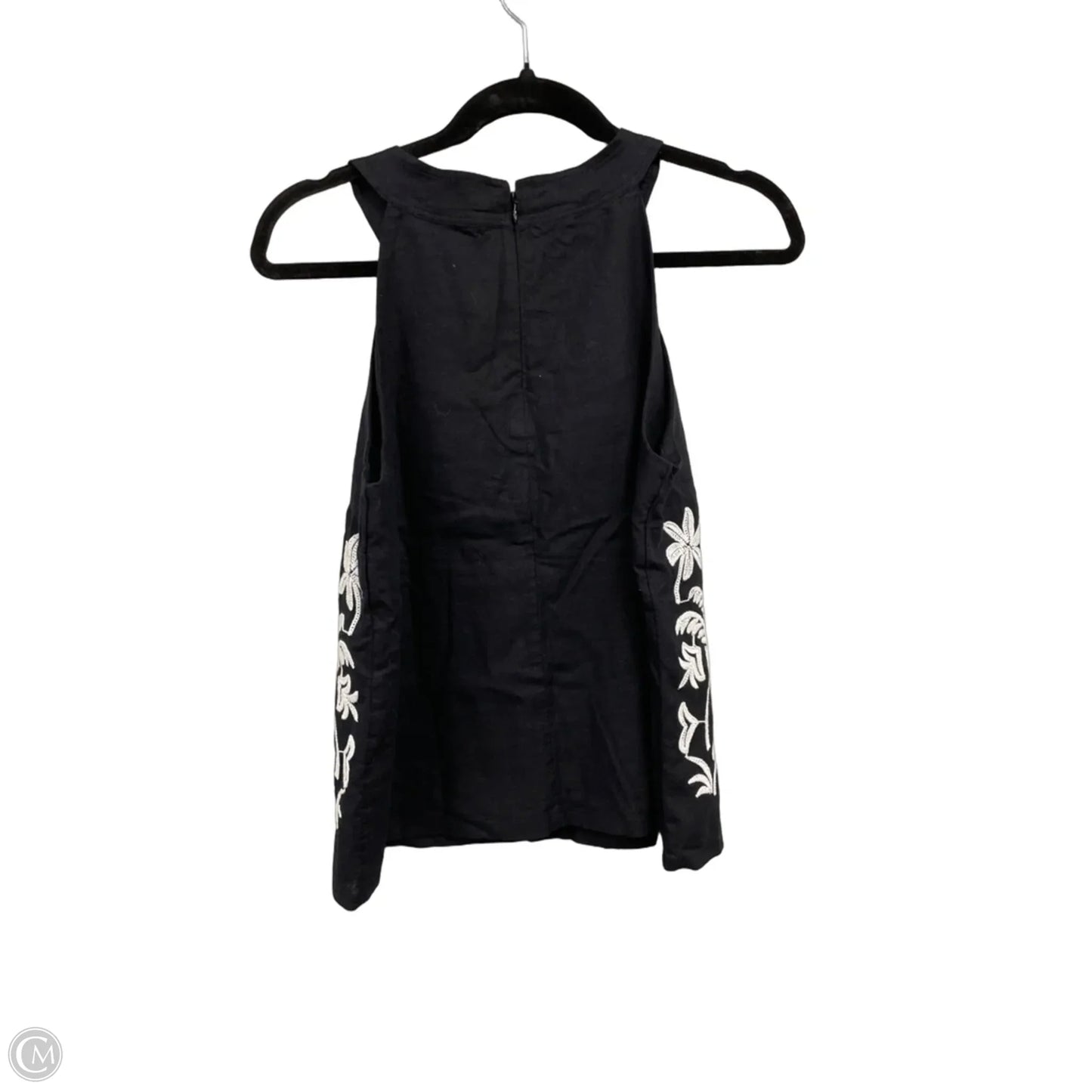 Blouse Sleeveless By Ann Taylor In Black & White, Size: S