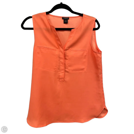 Blouse Sleeveless By Ann Taylor In Orange, Size: S