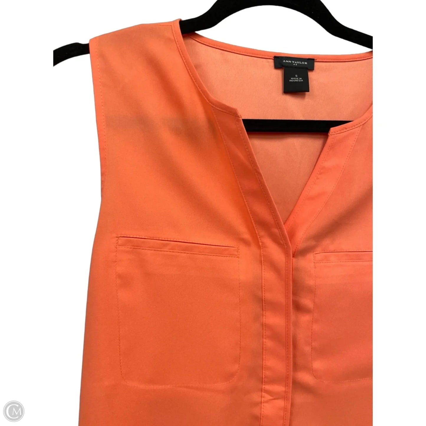 Blouse Sleeveless By Ann Taylor In Orange, Size: S