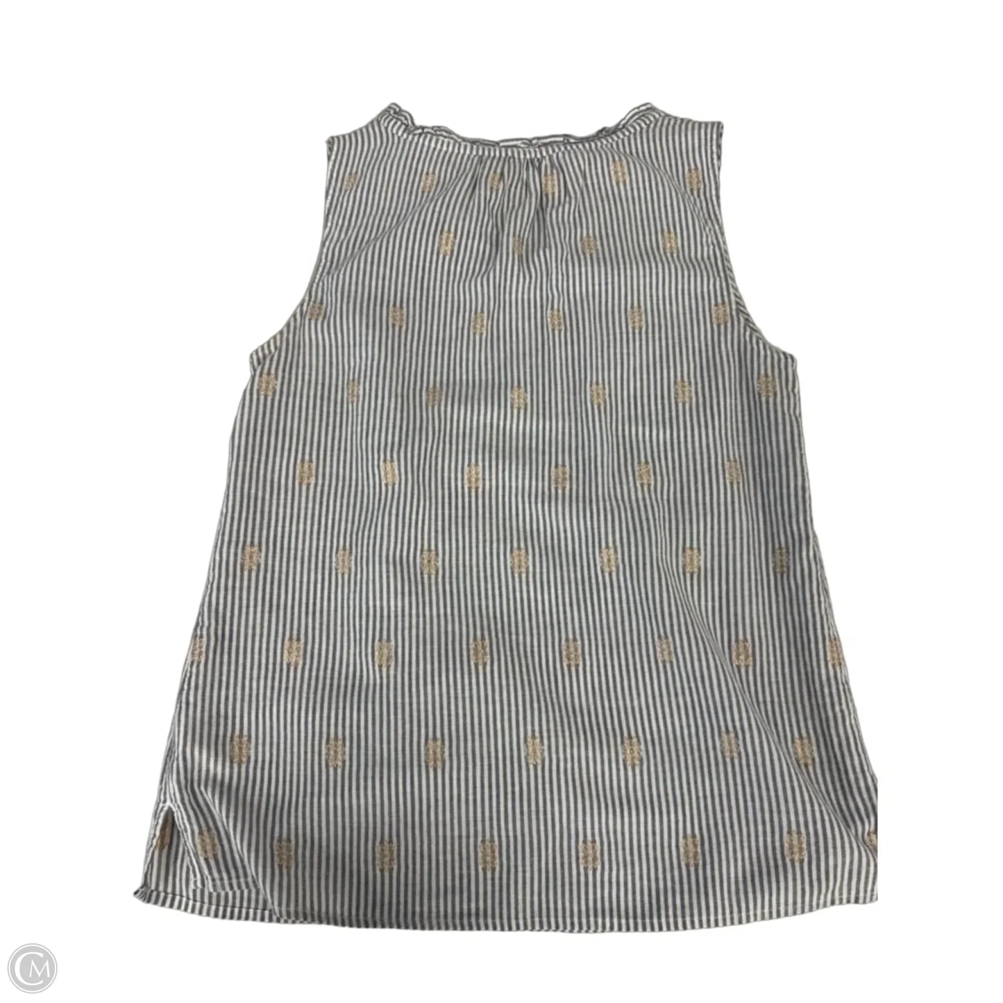 Top Sleeveless By Talbots In Grey & White, Size: Sp