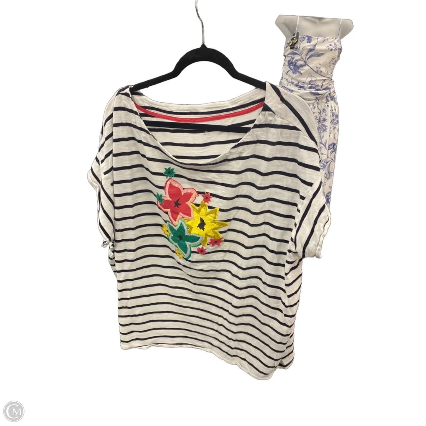 Top Short Sleeve Basic By Kim Rogers In Black & White, Size: 3x