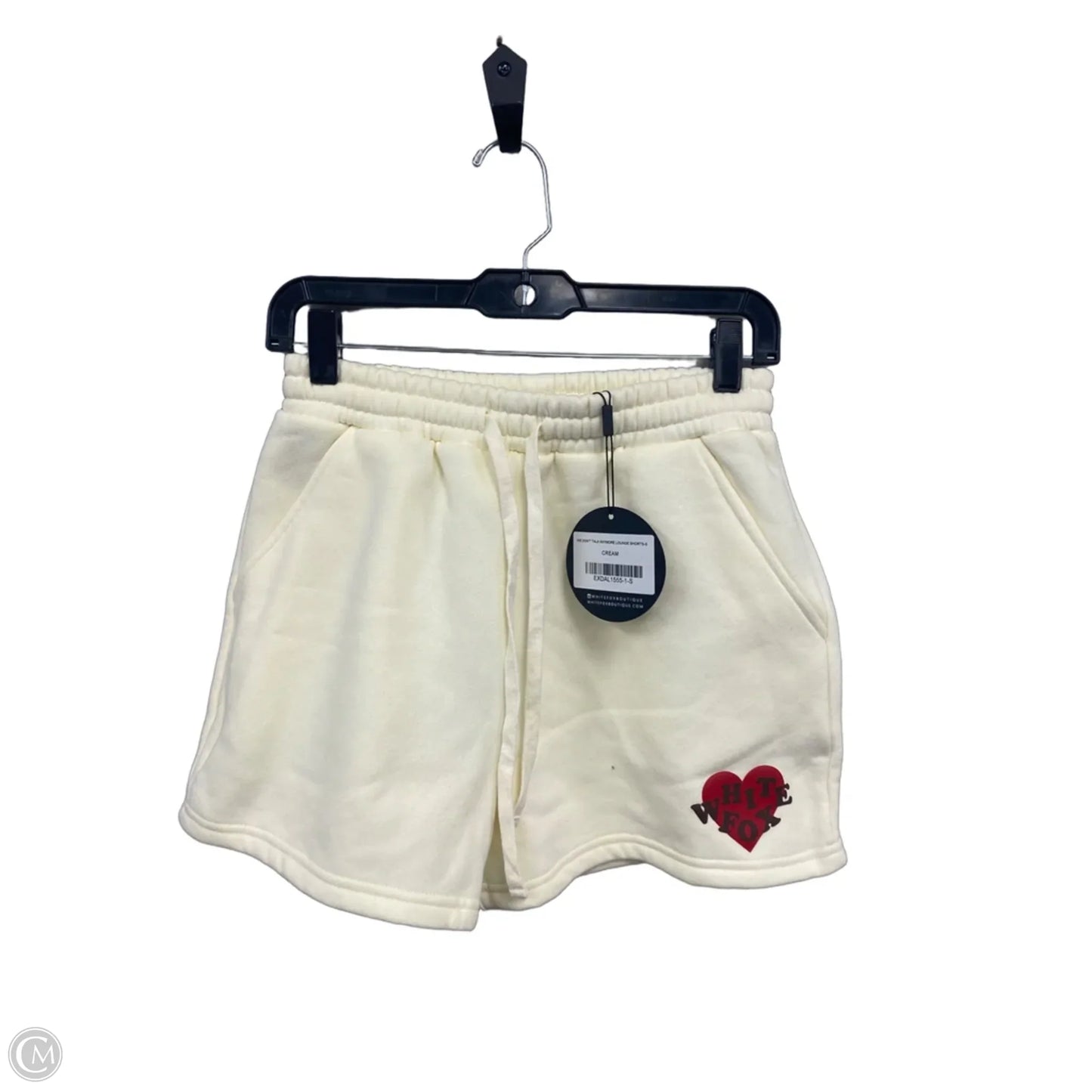 Shorts By White Fox In Cream & Red, Size: S