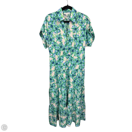 Dress Casual Maxi By She + Sky In Blue & Green, Size: L