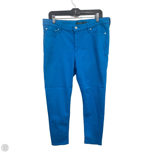 Jeans Cropped By Lauren By Ralph Lauren In Blue, Size: 14