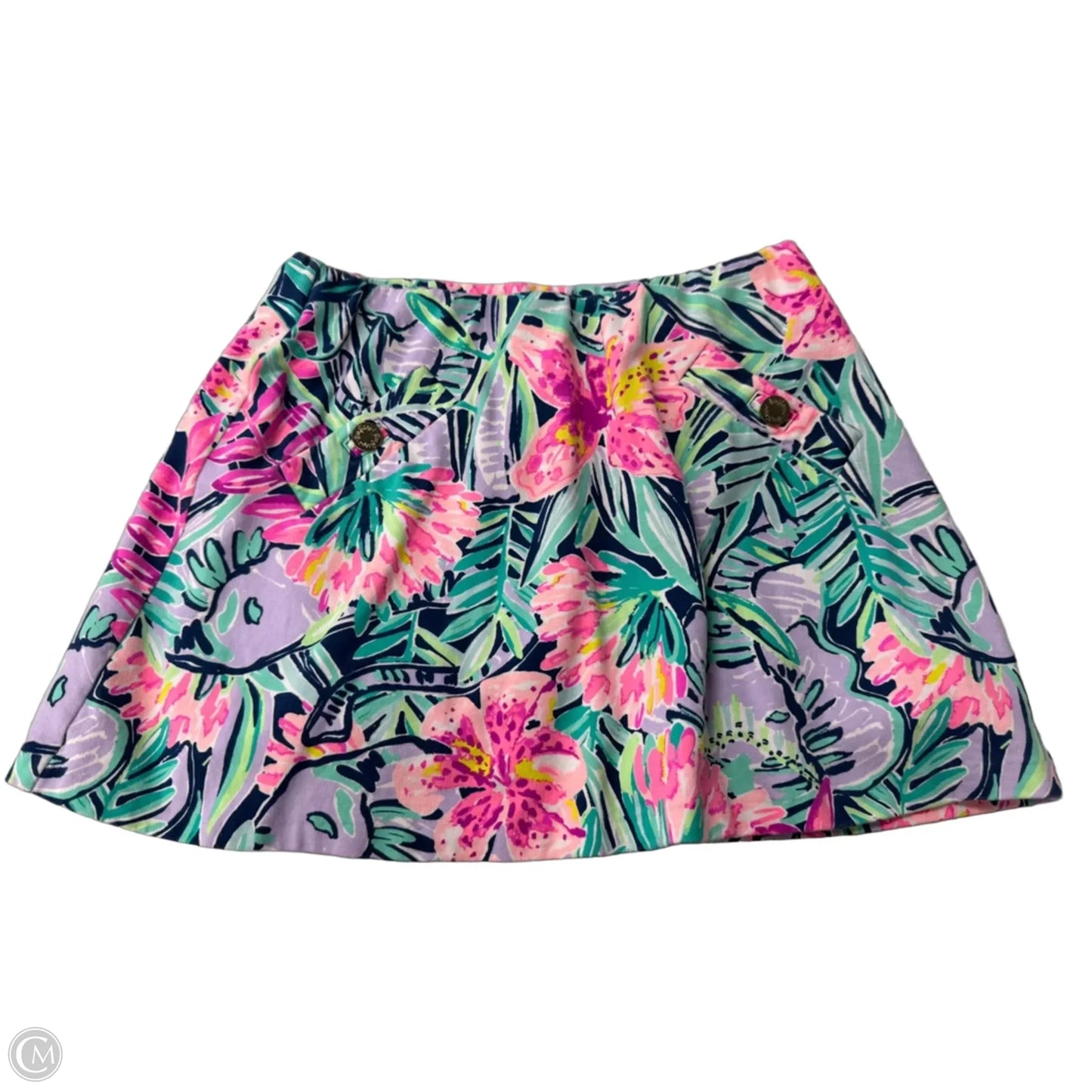 Skirt Designer By Lilly Pulitzer In Green & Pink, Size: Xs