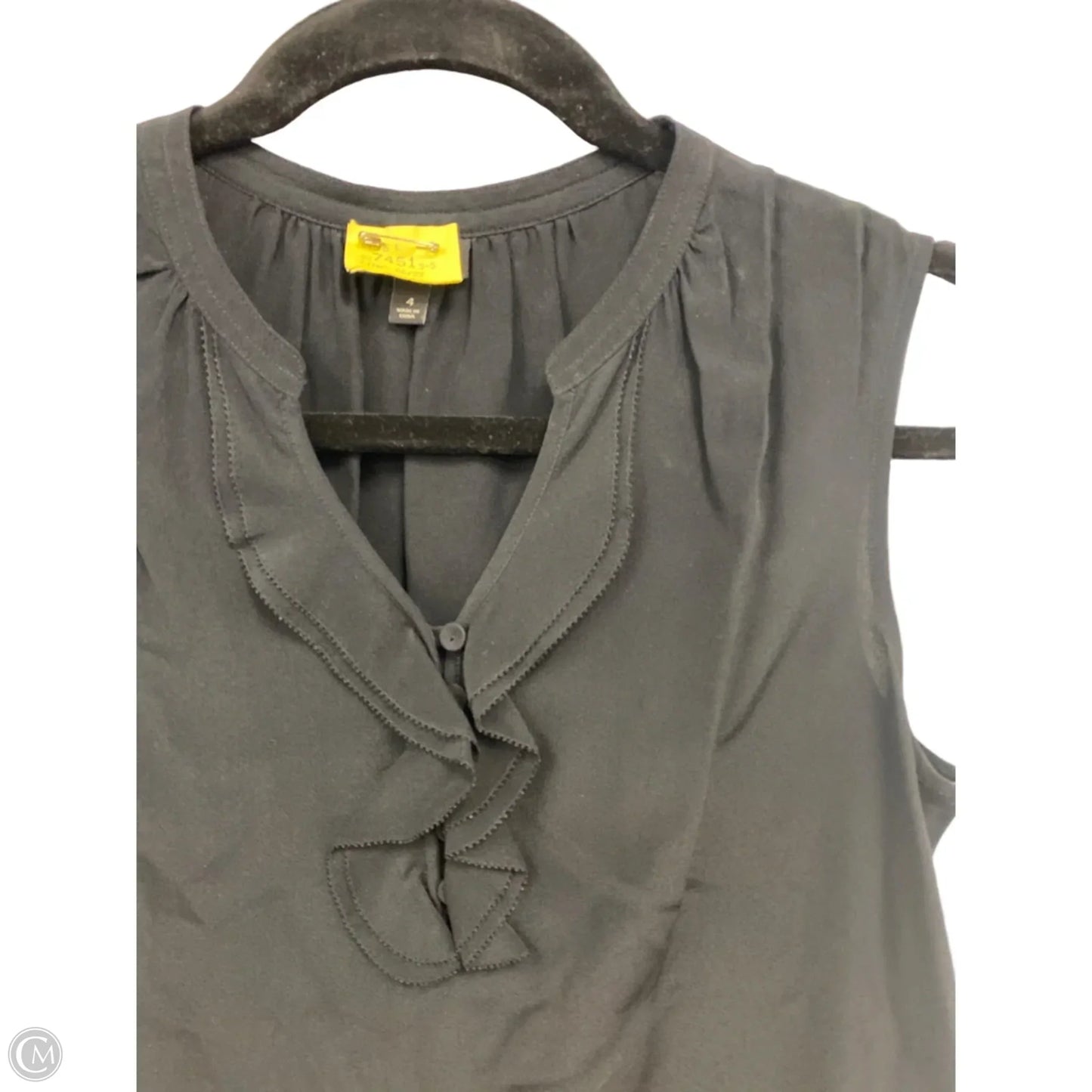 Top Sleeveless By Talbots In Black, Size: 4