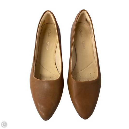 Shoes Heels Block By Clarks In Brown, Size: 8.5