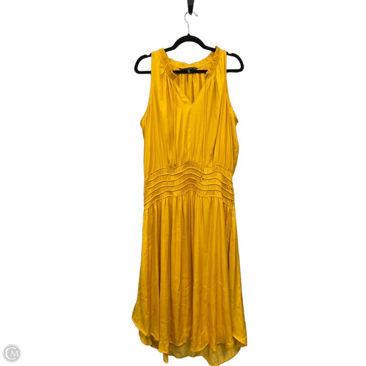Dress Casual Maxi By White House Black Market In Yellow, Size: Xl