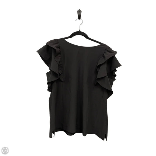 Blouse Short Sleeve By Chicos In Black, Size: L