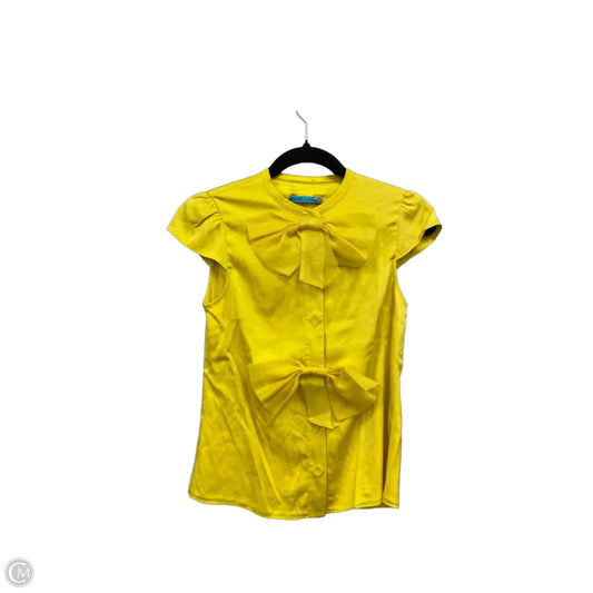Blouse Designer By Alice + Olivia In Yellow, Size: Xs