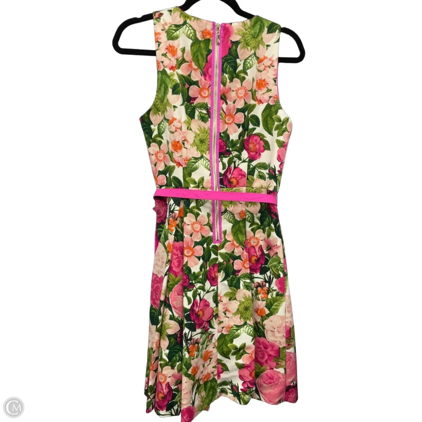 Dress Casual Short By Eliza J In Green & Pink, Size: 8