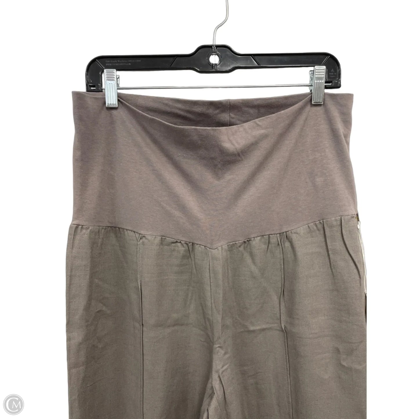 Pants Linen By Just Living In Taupe, Size: L