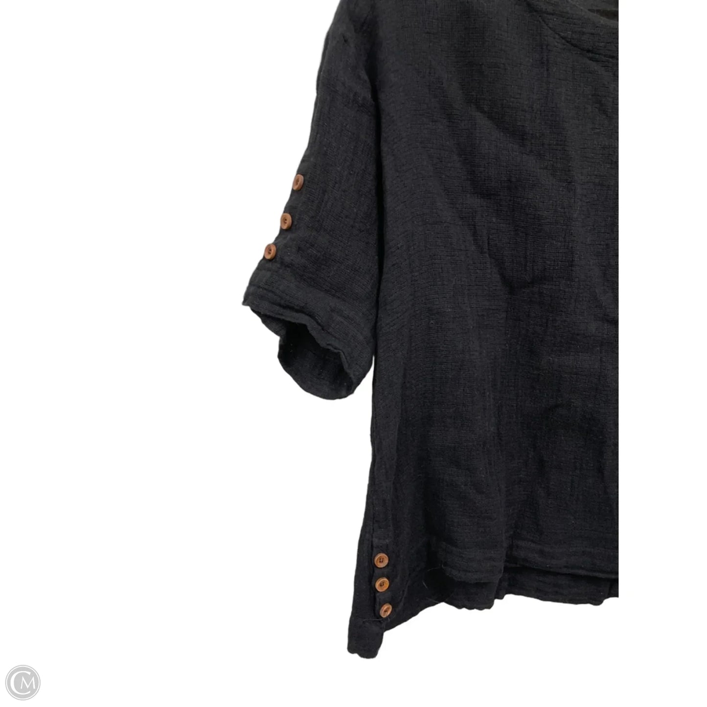Top Short Sleeve By Simply Noelle In Black, Size: S