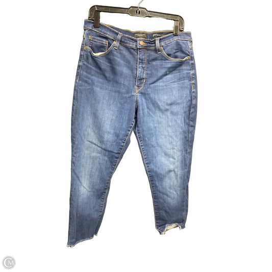 Jeans Skinny By Banana Republic In Blue Denim, Size: 14l