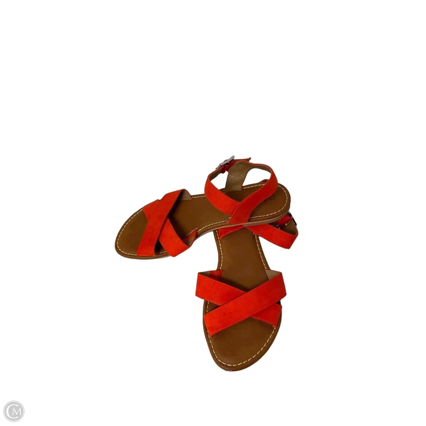 Sandals Flats By Abound In Orange, Size: 6.5