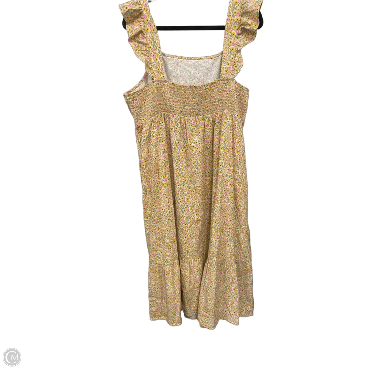 Dress Casual Midi By Universal Thread In Green & Yellow, Size: Xxl
