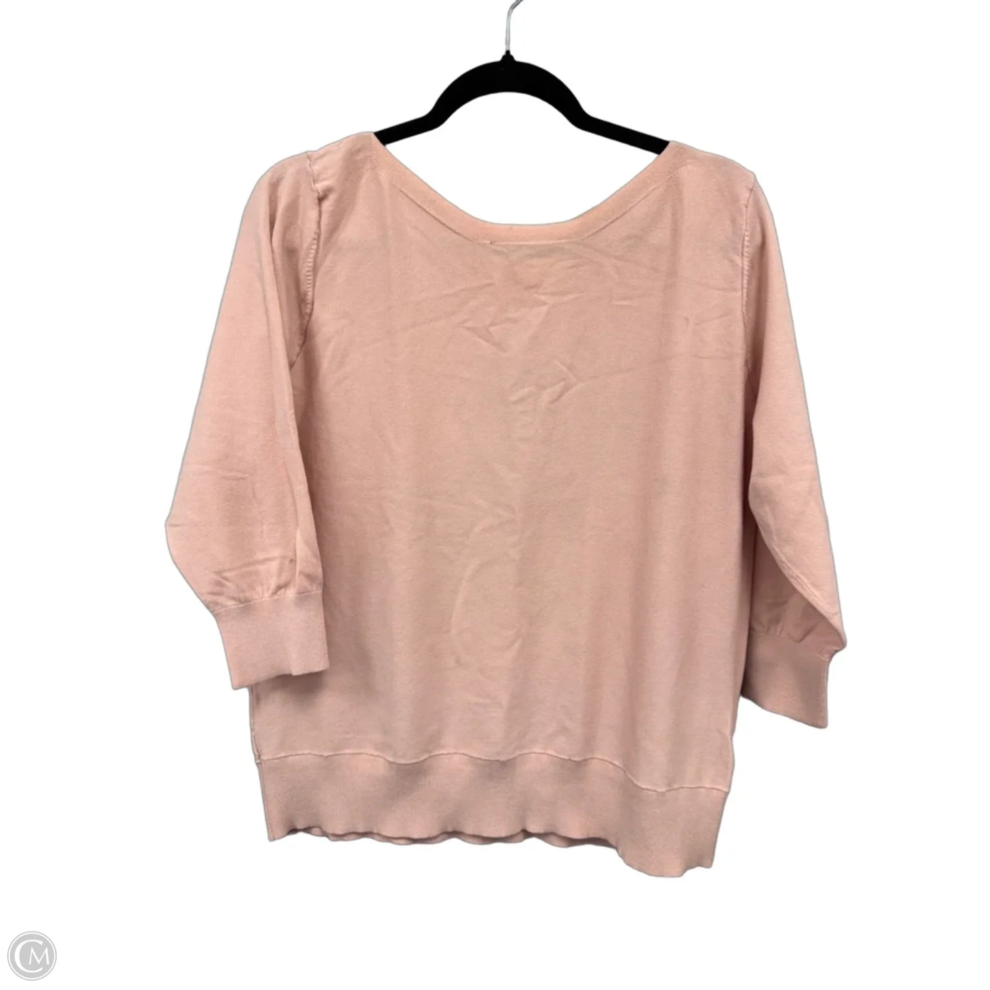 Top 3/4 Sleeve By Halogen In Pink, Size: 1x