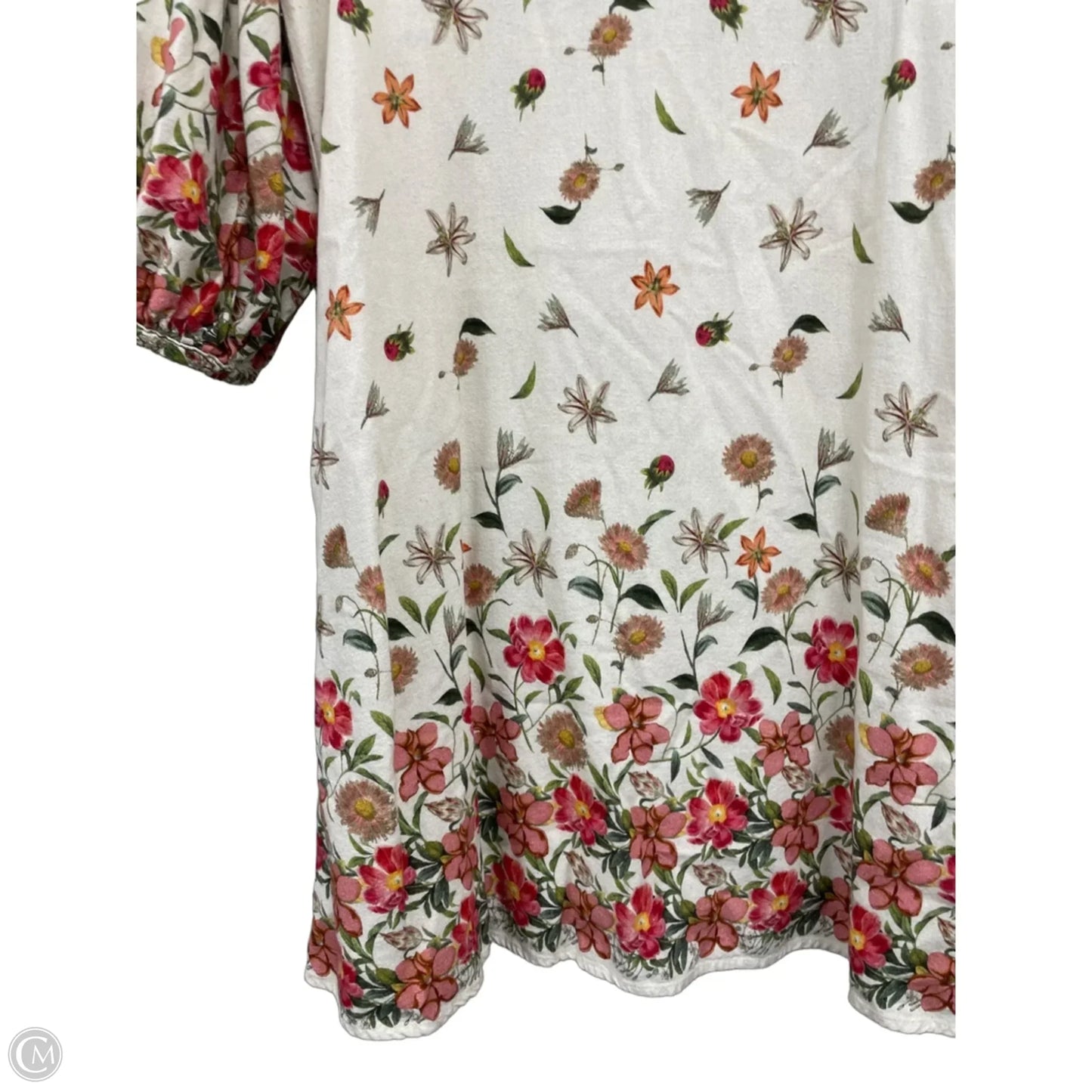 Dress Casual Short By Max Studio In Cream & Green, Size: S