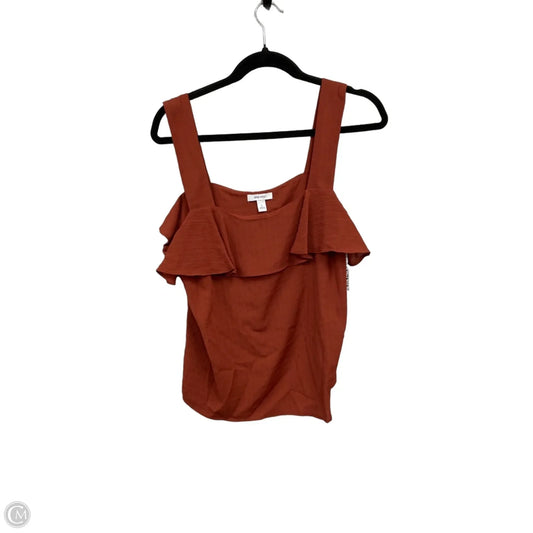 Blouse Sleeveless By Nine West Apparel In Orange, Size: L