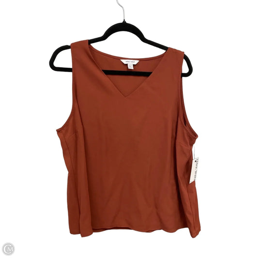 Blouse Sleeveless By Nine West Apparel In Orange, Size: Xlp