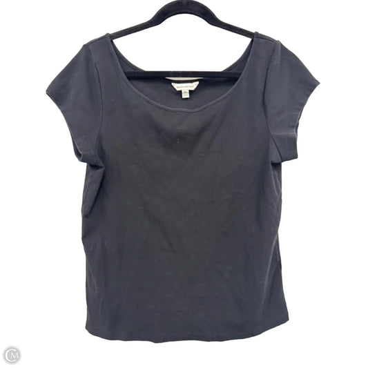 Top Short Sleeve Basic By Banana Republic In Black, Size: Xl