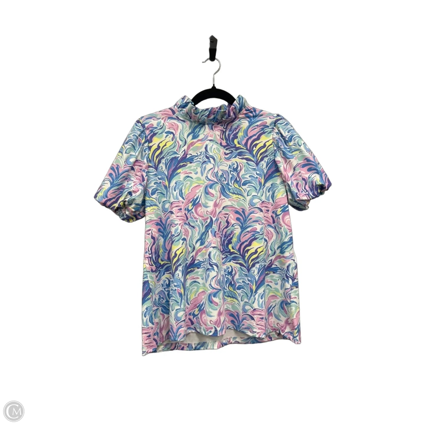Blouse Short Sleeve By Simply Southern In Blue & Pink, Size: S