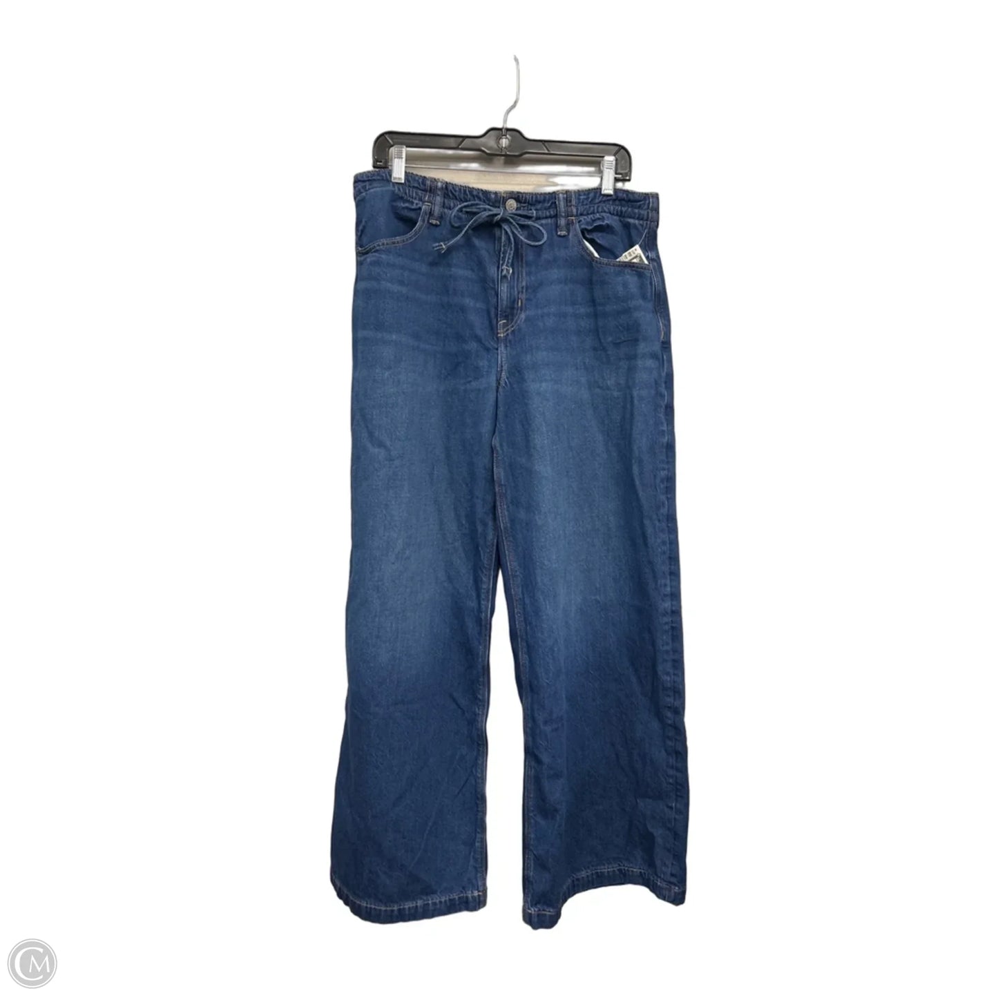 Jeans Wide Leg By American Eagle In Blue Denim, Size: 10