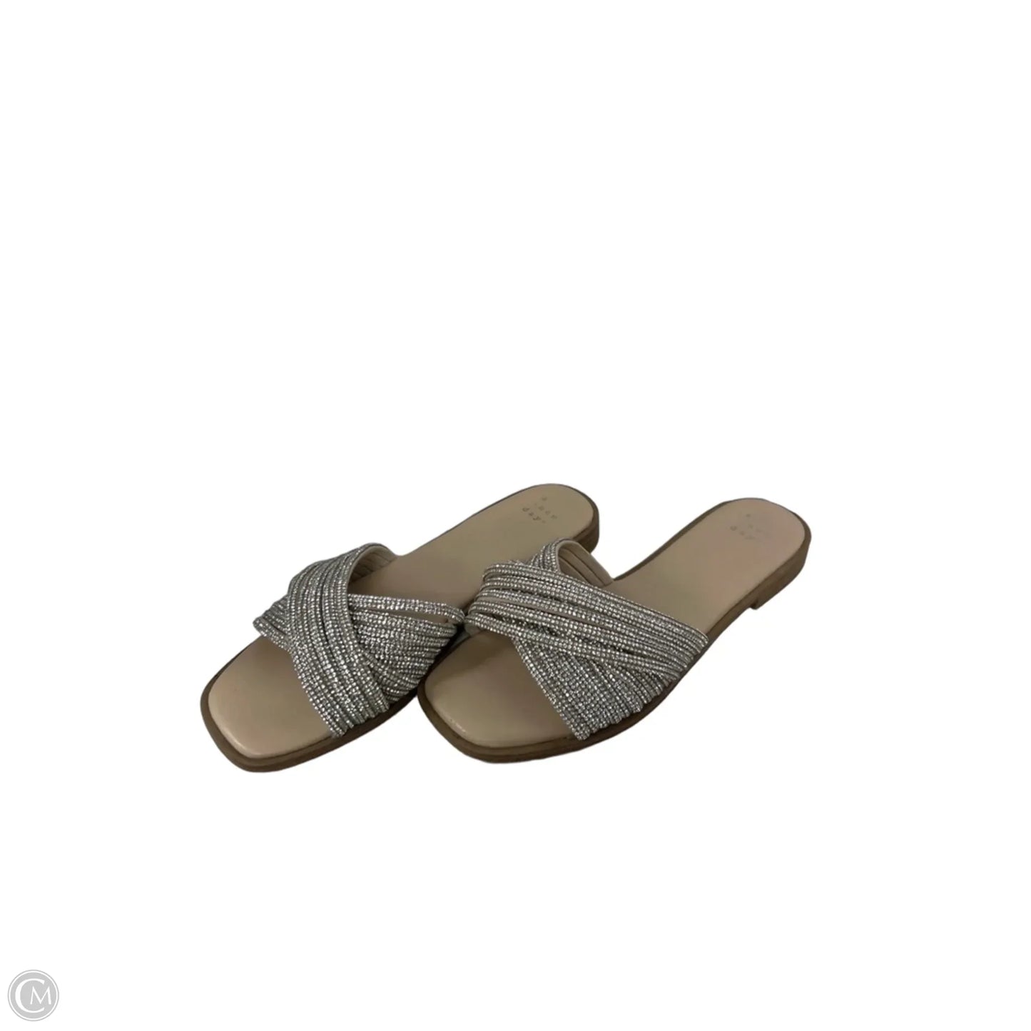Sandals Flats By A New Day In Silver, Size: 7