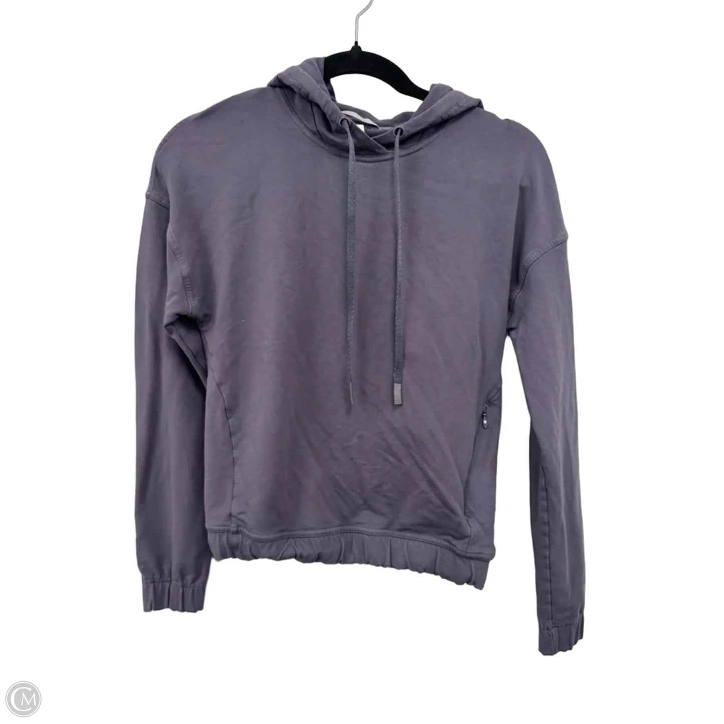 Athletic Sweatshirt Hoodie By Lululemon In Grey, Size: 4