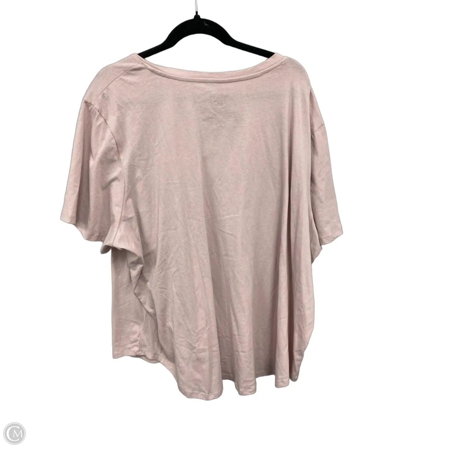 Top Short Sleeve Basic By Mighty Fine In Pink, Size: 4x