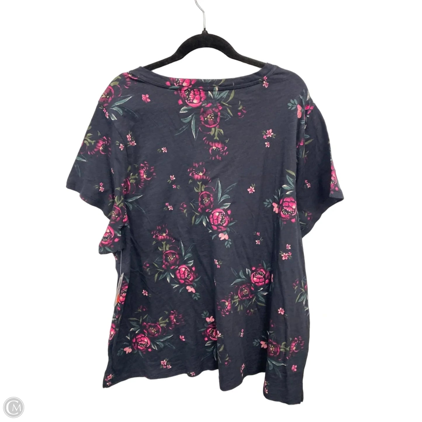 Top Short Sleeve Basic By Torrid In Black & Pink, Size: 4x