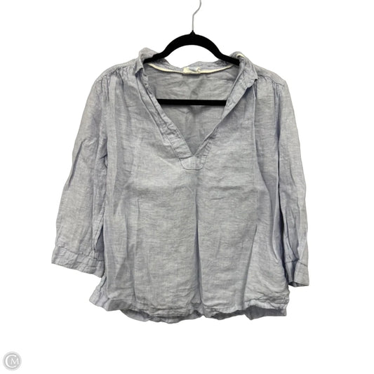 Blouse 3/4 Sleeve By Sigrid Olsen In Blue, Size: L