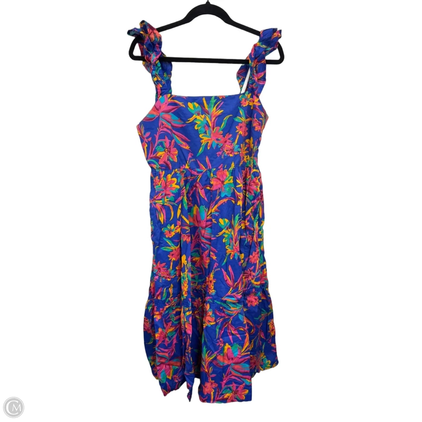 Dress Casual Maxi By J. Crew In Blue & Pink, Size: 12