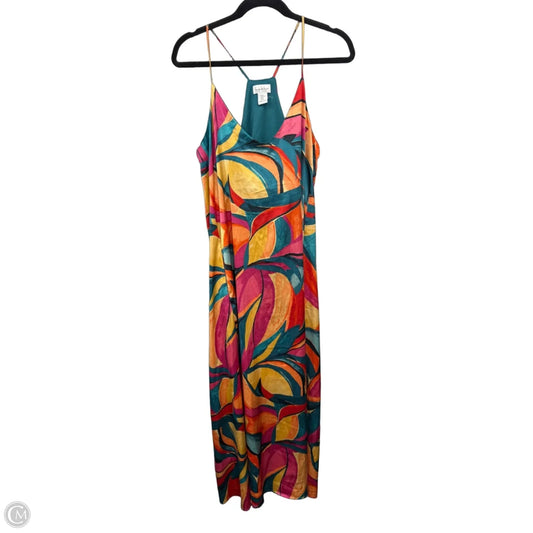 Dress Casual Maxi By Nicole Miller In Green & Orange, Size: Xl