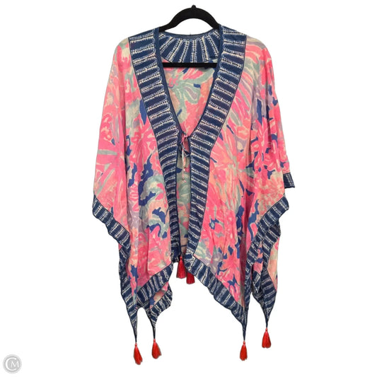Swimwear Cover-up Designer By Lilly Pulitzer In Blue & Pink, Size: Osfm