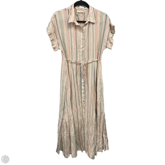 Dress Casual Maxi By Lovestitch In Cream & Green, Size: M