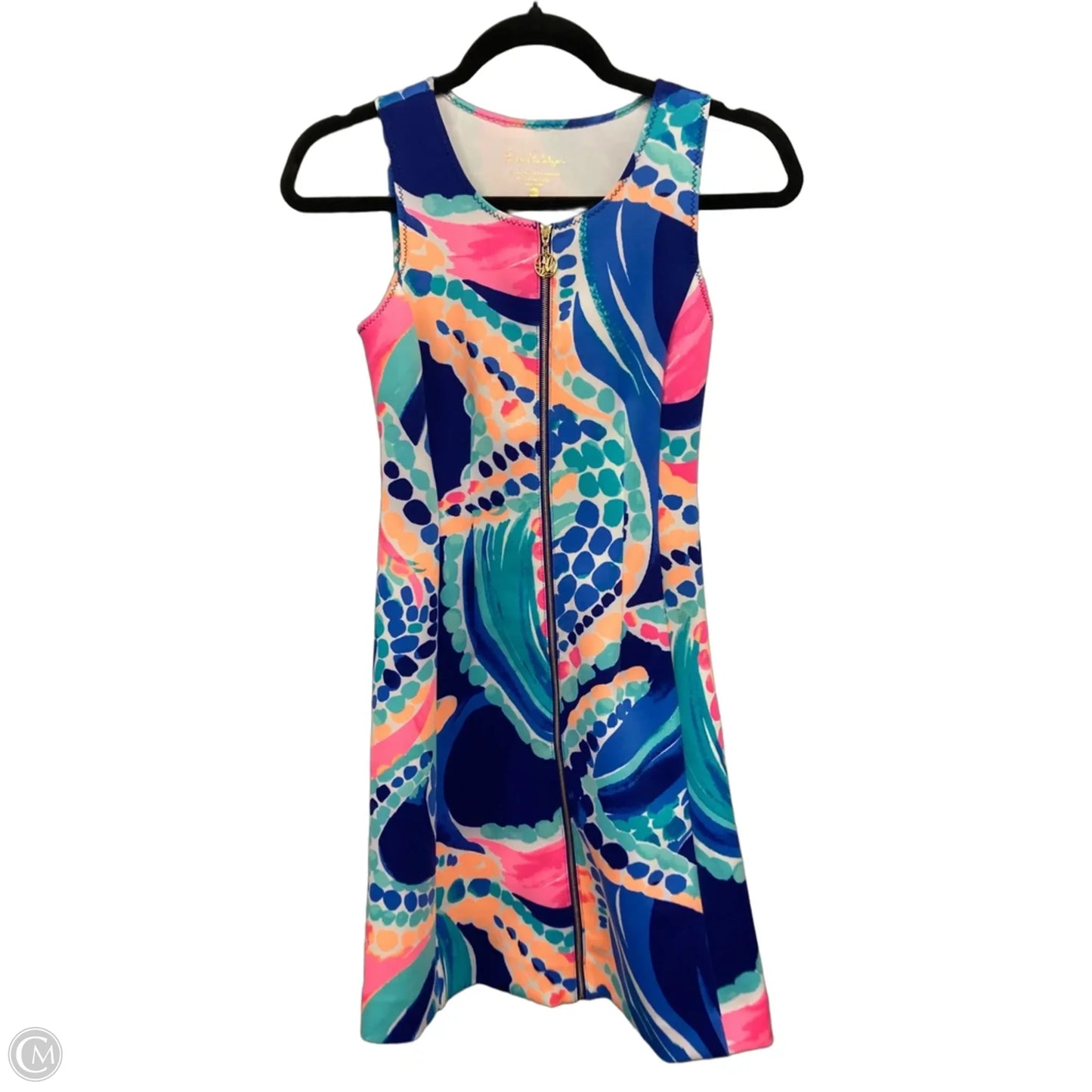 Dress Designer By Lilly Pulitzer In Blue & Orange, Size: Xxs
