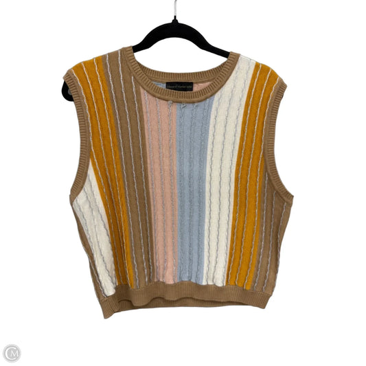 Blouse Sleeveless By House Of Harlow In Brown & Pink, Size: Xl