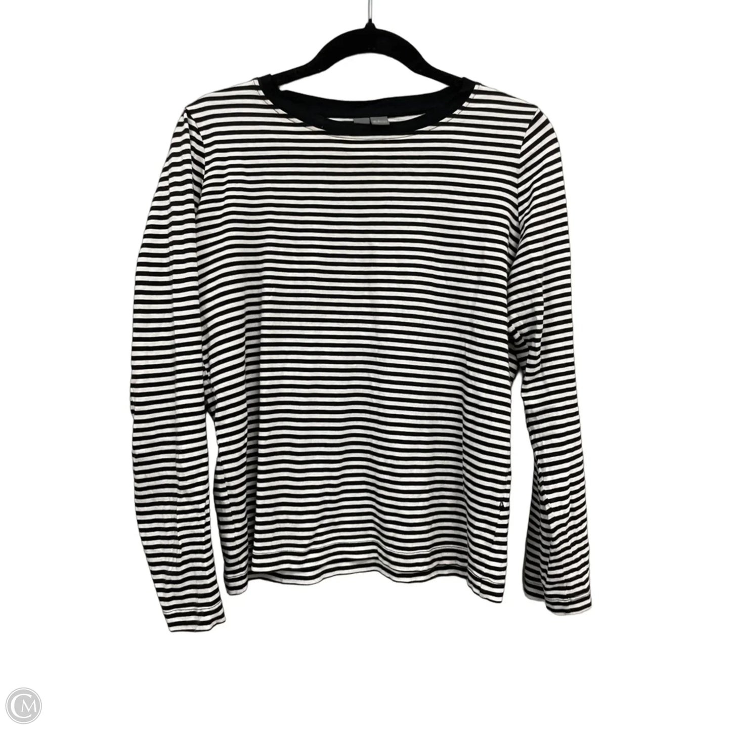 Athletic Top Long Sleeve Crewneck By Sweaty Betty In Black & White, Size: 8