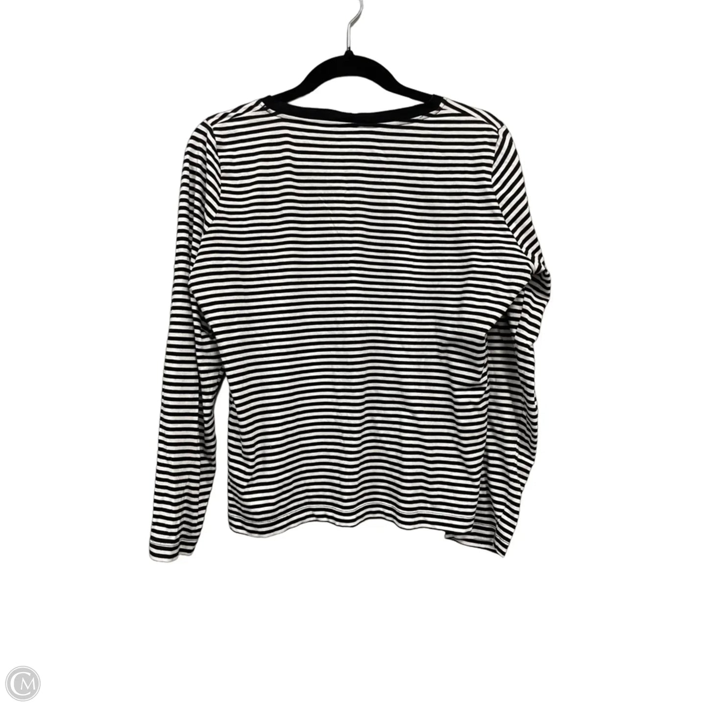 Athletic Top Long Sleeve Crewneck By Sweaty Betty In Black & White, Size: 8