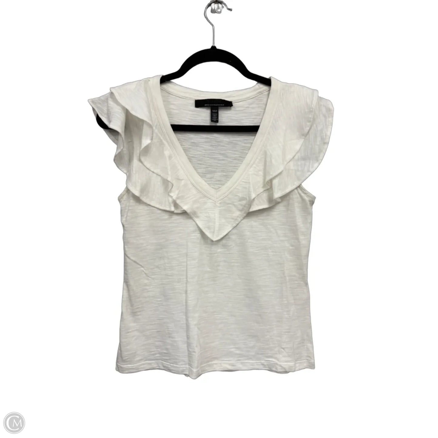 Top Short Sleeve By White House Black Market In White, Size: Xxs
