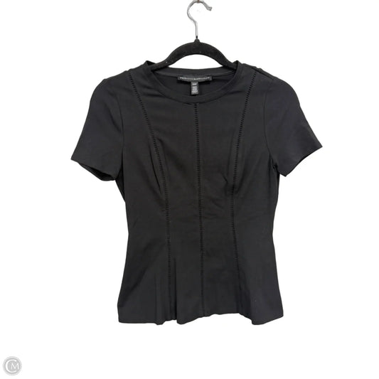 Top Short Sleeve By White House Black Market In Black, Size: Xxs