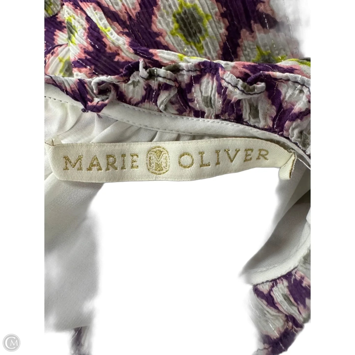 Dress Casual Short By Marie Oliver In Green & Purple, Size: 8