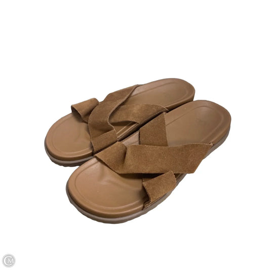 Sandals Designer By Ugg In Brown, Size: 10