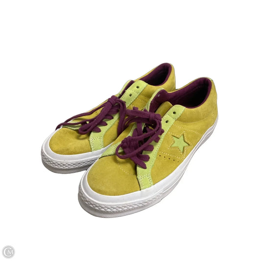 Shoes Sneakers By Converse In Purple & Yellow, Size: 9.5