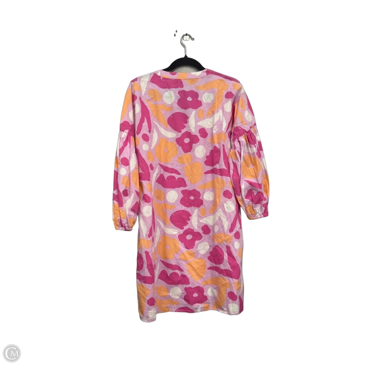 Dress Casual Short By Mudpie In Orange & Pink, Size: M