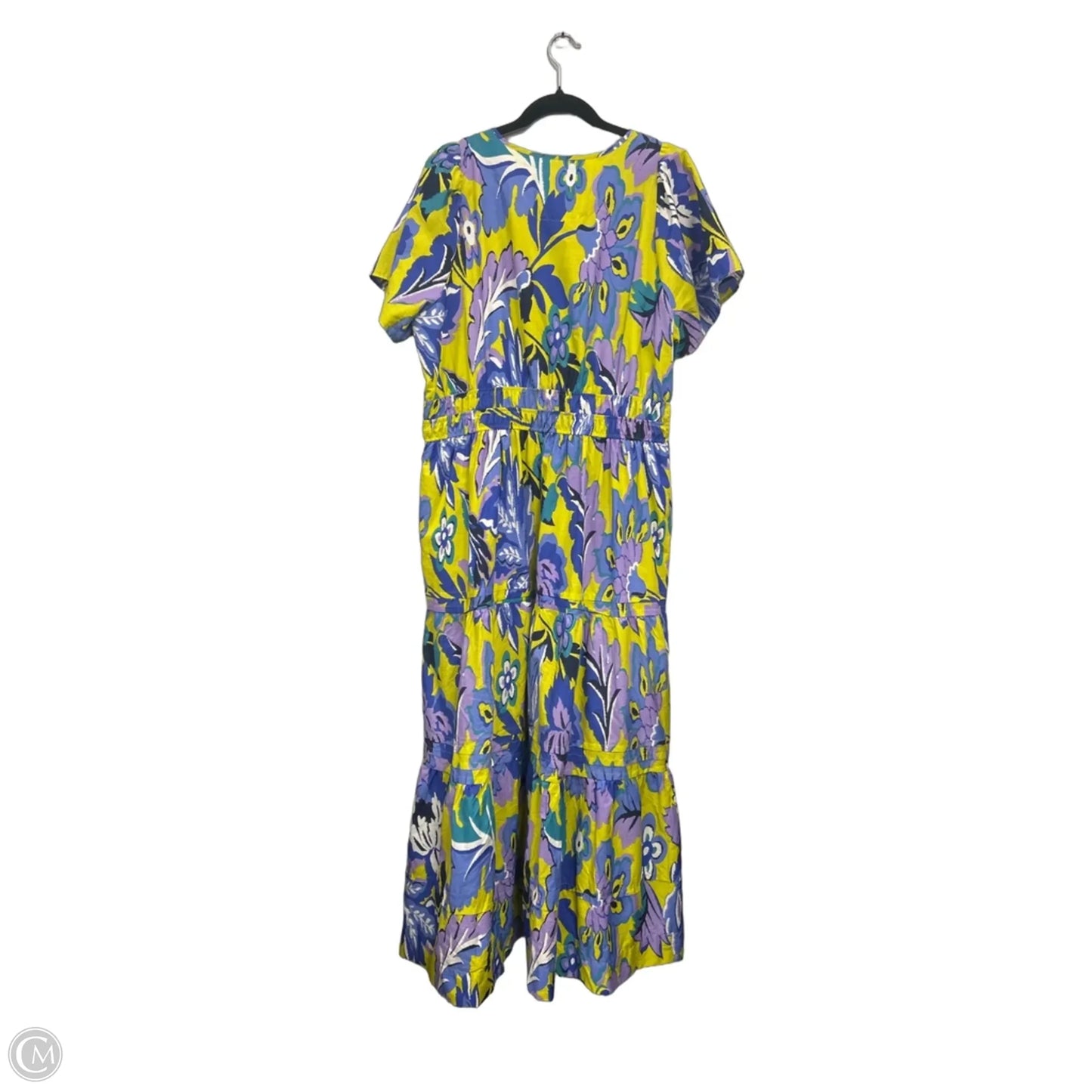 Dress Casual Maxi By Anthropologie In Purple & Yellow, Size: 1x