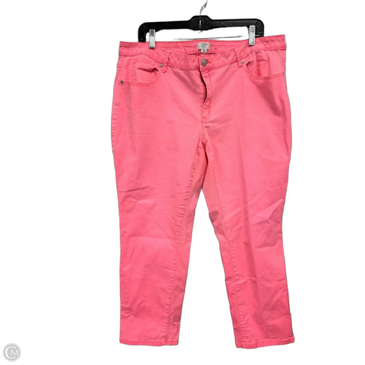 Jeans Straight By Crown And Ivy In Coral, Size: 20